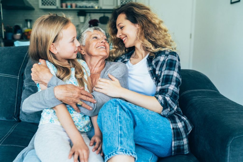 seasons of life, three generations of women