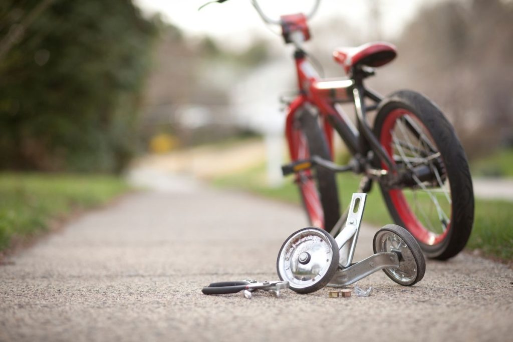 training wheels for a child's bike