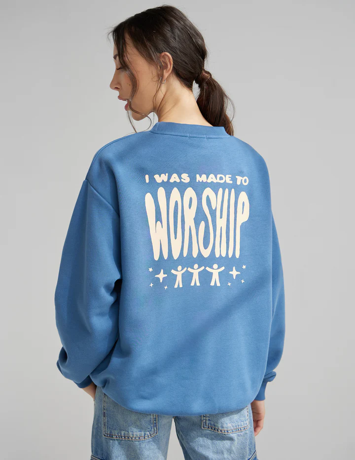 made to worship elevated faith crewneck