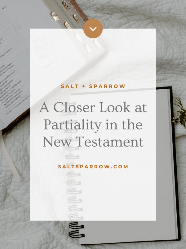 a look at partiality in the new testament