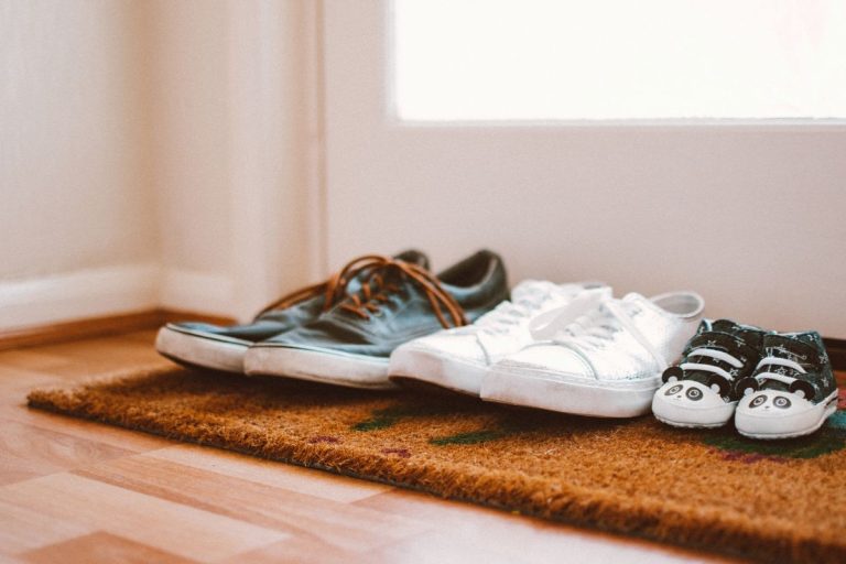 shoes by the front door