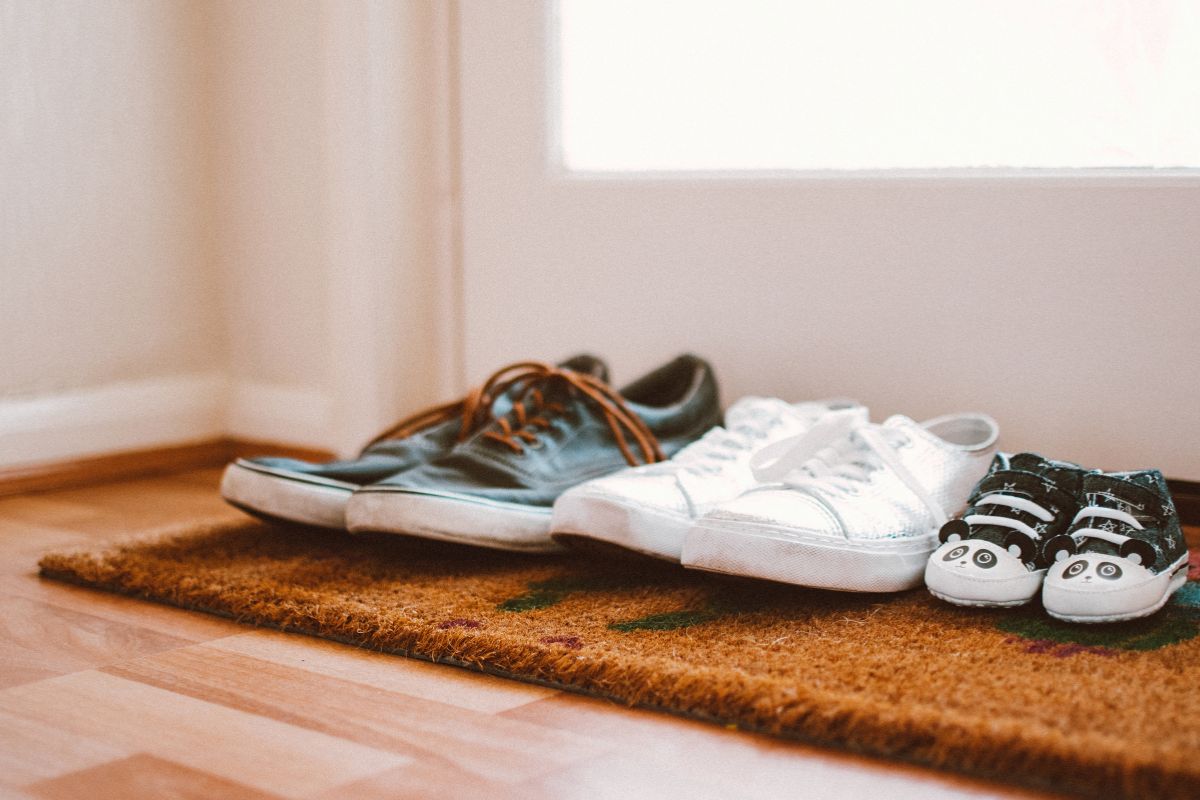 shoes by the front door