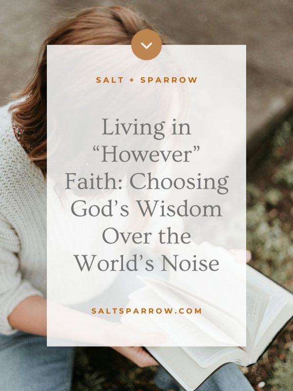 Living in “However” Faith: Choosing God’s Wisdom Over the World’s Noise