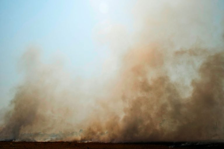 dust rising up from the ground